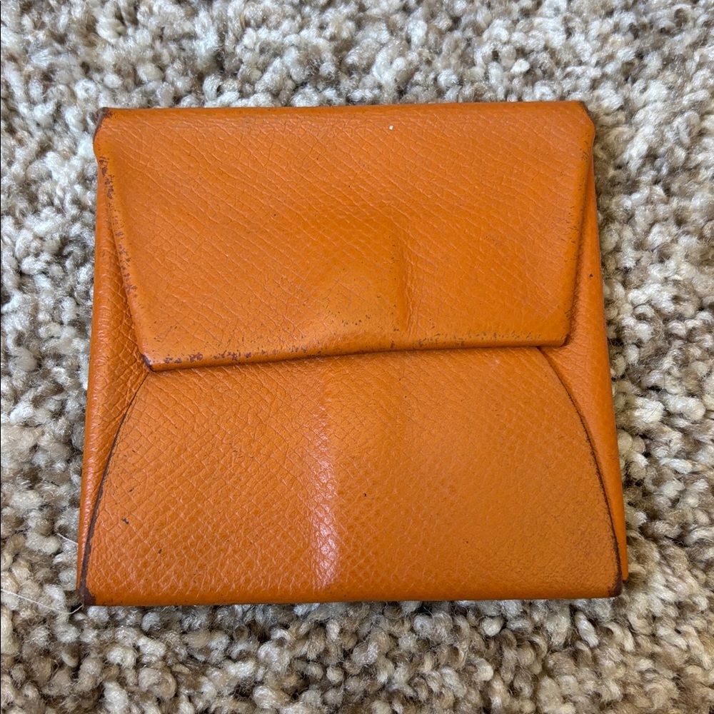 Hermes Bastia Coin Pouch in Signature Orange